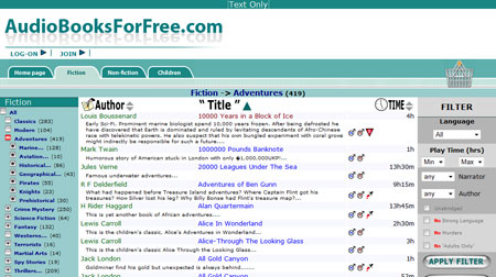 Screenshot of Audio Books for Free