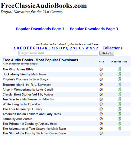 Screenshot of Free Classic Audio Books